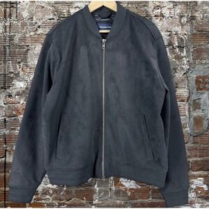 Abercrombie & Fitch Jacket Mens Large Black Bomber Full Zip Quilted Lined